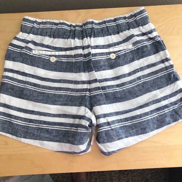 ATHLETA 100% Linen Striped Shorts - Coastal Chic - Picture 4 of 10